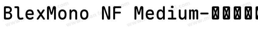 BlexMono NF Medium字体转换